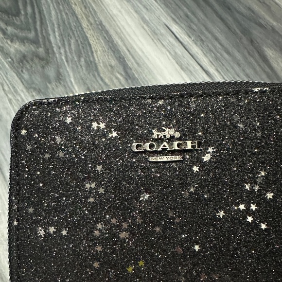 Coach Black Glitter & Stars Wallet - Picture 2 of 5